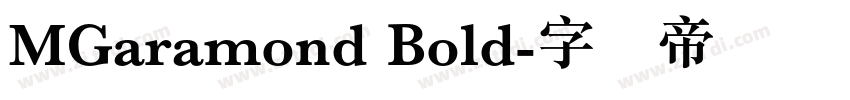MGaramond Bold字体转换